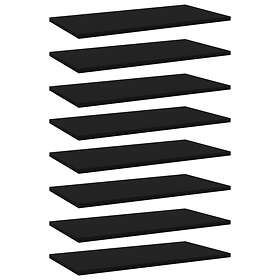 vidaXL Bookshelf Boards 8 pcs Black 60x30x1.5 cm Chipboard