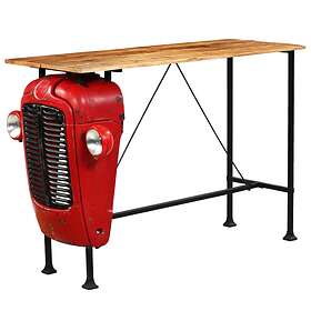 vidaXL Tractor Bar Table Solid Mango Wood Red 60x150x107 cm