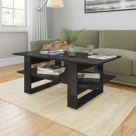 vidaXL Coffee Table High Gloss Black 110x55x42 cm Chipboard