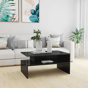 vidaXL Coffee Table High Gloss Grey 90x60x42.5 cm Chipboard