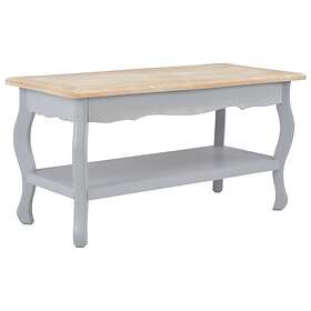 vidaXL Coffee Table Grey and Brown 87.5x42x44 cm Solid Pine Wood