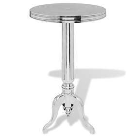 vidaXL Side Table Round Aluminium Silver