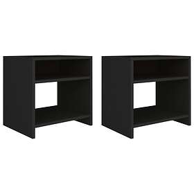 vidaXL Bedside Cabinets 2 pcs Black 40x30x40 cm Chipboard