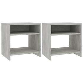 vidaXL Bedside Cabinets 2 pcs Concrete Grey 40x30x40 cm Chipboard