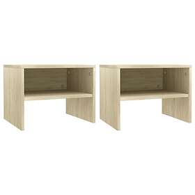 vidaXL Bedside Cabinets 2 pcs Sonoma Oak 40x30x30 cm Chipboard