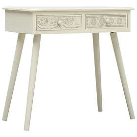 vidaXL Console Table with 2 Drawers Carving Grey 80x40x77.8 cm Wood
