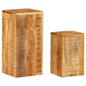 vidaXL Side Tables 2 pcs Solid Mango Wood