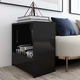 vidaXL Side Table High Gloss Black 50x26x50 cm Chipboard