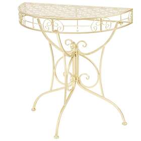 vidaXL Side Table Vintage Style Half Round Metal 72x36x74 cm Gold