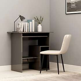 vidaXL Desk High Gloss Grey 80x45x74 cm Chipboard