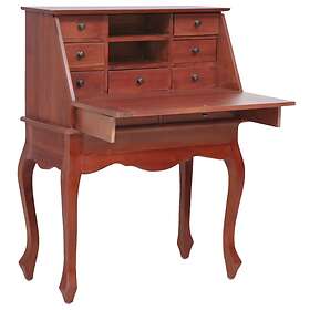 vidaXL Secretary Desk Brown 78x42x103 cm Solid Mahogany Wood