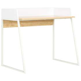 vidaXL Desk White and Oak 90x60x88 cm