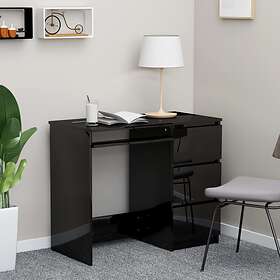 vidaXL Desk High Gloss Black 90x45x76 cm Chipboard