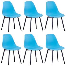 vidaXL Dining Chairs 6 pcs Blue PP