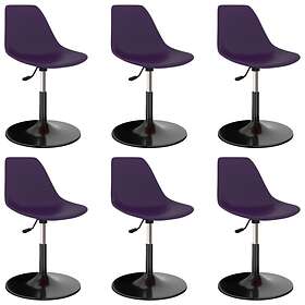 vidaXL Swivel Dining Chairs 6 pcs Lila PP