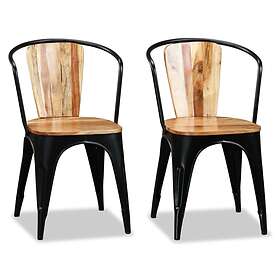 vidaXL Dining Chairs 2 pcs Solid Acacia Wood