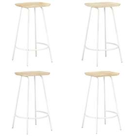 vidaXL Bar Stools 4 pcs Solid Mango Wood