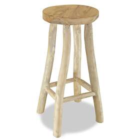 vidaXL Bar Stool Solid Teak Wood