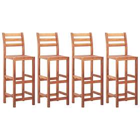 vidaXL Bar Chairs 4 pcs Solid Acacia Wood