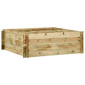 vidaXL Garden Raised Vegetable Bed Impregnated Pinewood 120x120x40 cm