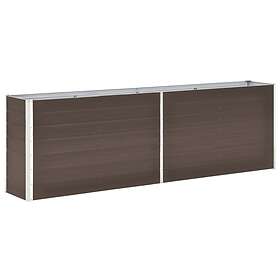 vidaXL Garden Raised Bed Galvanised Steel 240x40x77 cm Brown