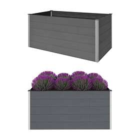vidaXL Garden Raised Bed Grey 200x100x91 cm WPC