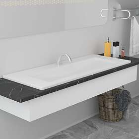 vidaXL Built-in Basin 101x39.5x18.5 cm Ceramic White