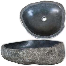 vidaXL Basin River Stone Oval 30-37 cm