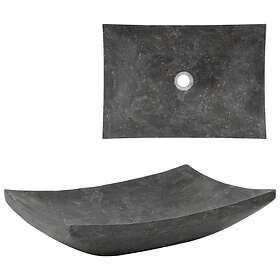 vidaXL Sink 50x35x12 cm Marble Black