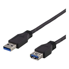 Deltaco USB A - USB A M-F 3.0 1m