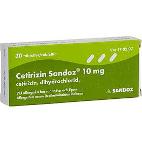 Sandoz Cetirizin Sandoz 10mg 30 Tabletter