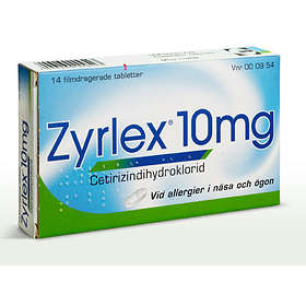 UCB Nordic Zyrlex Cetirizindihydroklorid 10mg 14 Tabletter