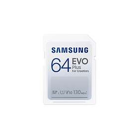 Samsung Evo Plus 2021 SDXC Class 10 UHS-I U1 V10 130MB/S 64GB