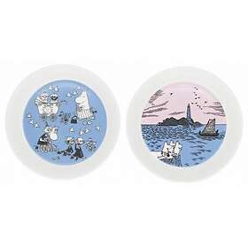 Arabia Mumin Night Sail & Peace Lautanen Ø19cm 2-pack