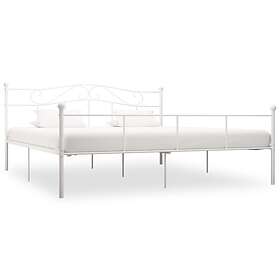 vidaXL White Metal Bed Frame 180x200cm