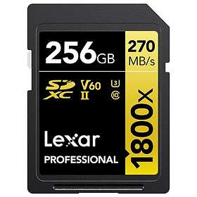 Lexar Professional SDXC Class 10 UHS-II U3 V60 1800x 256GB