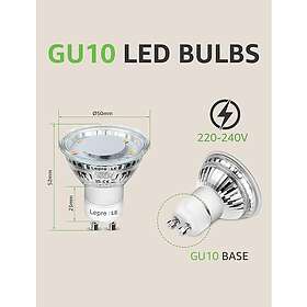 Lepro LED bulb 350LM 2700K GU10 4W 10-pack (warm white)