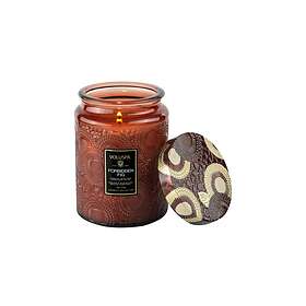 Voluspa Stor Präglad Glasburk Ljus Forbidden Fig