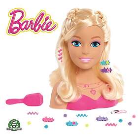 Barbie Tête de poupée cheveux blonds avec 20 accessoires colorés