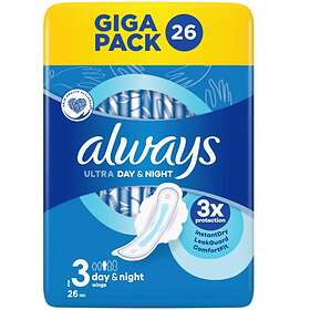Always Ultra Day & Night Size 3 Wings (26-pack)