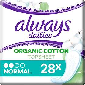 Always Dailies Organic Cotton Topsheet Normal (28-pack)