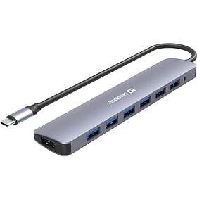 Sandberg USB-C to 7 x USB 3.0 Hub (136-40)