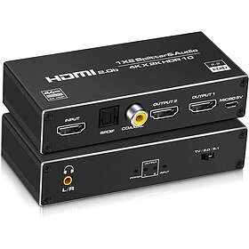 ZHIYUEN HDMI Splitter 4K 1 in 2 Out,4K HDCP V1.4,HDMI Splitter 1X2 HDMI Splitter Full UHD 4K 1080P,Support 4Kx2K,3D,HD 3840 x 2160 Resolution One Input to Two Outputs