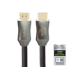 NÖRDIC 8K Certifierad Braided HDMI - HDMI Ultra High Speed 5m