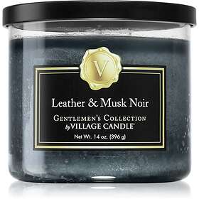 Village Candle Gentlemen's Collection Leather & Musk Noir Scented Candle 396g
