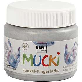 Kreul Mucki Fingerfärg Metallic Silver 150ml