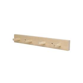 Strömshaga Hanger in Wood w. 4 Square Knobs