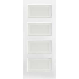 LPD Contemporary Solid Core White Primed 4L FrostGlazed Clr Lines ...