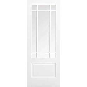 LPD Downham Solid Core White Primed Clear Bevelled Glazing 2040x826mm