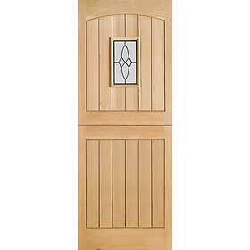 LPD Cottage Oak External Door Stable 1L Lead DG 1981x838mm